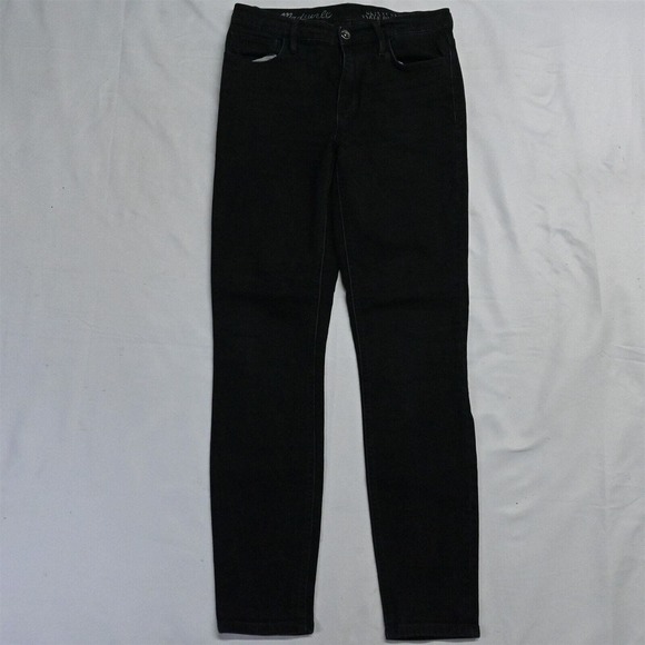 Madewell 26 High Riser Ankle Skinny Black Stretch Denim Jeans - Picture 1 of 5